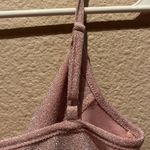 None Women’s Sparkly Pink Slouchy Cami Crop Top Size XS Photo 4