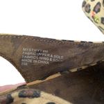 Betsey Johnson  Mystify Leopard Embroidered Sling Back Platform Heels size 8 Tan Photo 9