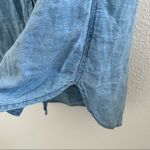 Madewell Central Linen Blend Chambray Button Front Shirt Dress XXS Photo 5