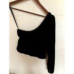 Free People Tell Me About It Top Black Velvet One Shoulder Size XS FEMININE Photo 2