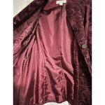Coldwater Creek  Jacket Maroon Red Women Tapestry Button Up Long Sleeve SZ‎ M Photo 9