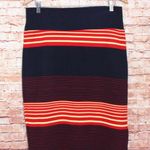 LuLaRoe | Cassie Pencil Skirt Navy/Red Stripes Photo 0
