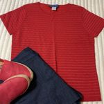 Austin Reed Red Short Sleeve Lightweight Sweater Top Size L Size L Photo 0