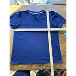 Draper James Blouse Women's Navy Blue Preppy Southern Eyelet Sleeve Sz L New Photo 8