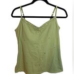 Sonoma Vintage Y2K Sage Green Embroidered Sequin Cami Top Photo 0