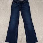 Wrangler mid tise trouser raw hem size 24x30 dark wash Cut To 30in Inseam Photo 0