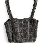Paper Crane ‎ Black and White Textured Crop Top- Size Extra Small Photo 0