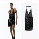 ZARA NEW shiny halter black dress 2855/205/800 Photo 1