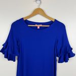 Lilly Pulitzer Lula Dress in Twilight Blue Sz XXS Ruffle Sleeve Preppy Vacation Photo 2