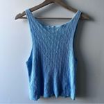 American Apparel  blue Tank Top Medium Cable Knit cottagecore Y2K bohemian cute Photo 2
