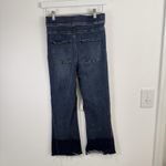 Spanx  Cropped Flare Jeans Medium Wash Pull On Stretch Raw Hem Womens Small Photo 4