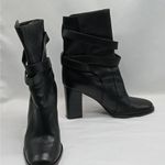 Diane Von Furstenberg  Womens Boots Size 10M Black Leather Western Grunge Shoes Photo 1