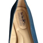 Coach and Four Womens Denim Melitta Glitter Almond Toe Flats Size 6 Blue Photo 4