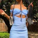 Tiger Mist Blue Cut Out Dress  Photo 4