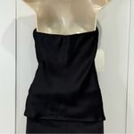 NWT Donni Satiny Tube Top Medium Black Satin Revolve Chic Photo 3