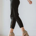 ALBION FIT  Jetsetters Jogger Pants in Black Size M Petite Photo 0