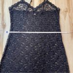 Victoria's Secret  Black Lace Floral Pattern Lingerie Slip Dress Photo 7