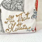 Brighton Large Canvas All That Glitters Holiday Love Tote Bag Ornate Jewels Photo 5