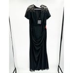 Mac Duggal 55704 Black Sequined Embellished Shoulder Evening Gown 16 NEW Photo 2