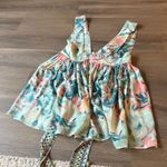 Camilla  silk floral print deep cut floral print dress with rhinestone waist belt Photo 7