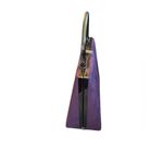 VTG Jewel Purple Suede Clutch Bag Silver Gunmetal Top Handle Prom Wedding Date Photo 1