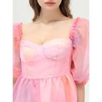 Cider NWT Heart on Fire Tule Pink purple Orange ombre Mini Dress size Medium Photo 1