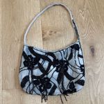 ZARA Beaded Mesh Bag Tan Black Photo 3