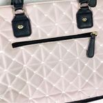Betsey Johnson  Pink Blush Black Quilted Dome Shoulder Bag Tote Purse Photo 8