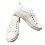 Vionic  Winny Sneakers Size 8 White Leather NIB Comfort Lace Up Classic Normcore Photo 1
