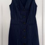 A New Day Navy Pinstripe Sleeveless Dress Photo 0