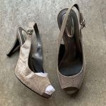 Alfani I Alexis Pewter peep-toe sling back pumps Photo 1