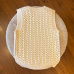 Knit Cream Sweater Vest Size M Photo 1