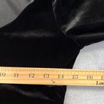 White House | Black Market WHBM Velvet Midi Dress  XS Black‎ Boat Neck 3/4 Sleeve Side Ruching Classic Photo 5