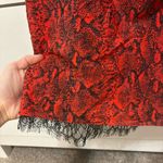 Alice + Olivia  Harmon Drapey Slip Tank Snake Cherry/Black Photo 5