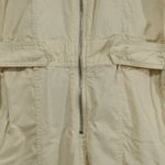 ZARA Utility Jumpsuit Beige Short Sleeve Zip Front Size xs Photo 4