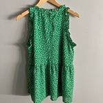 Betsey’s Boutique Green Floral Ruffle Peplum Sleeveless Top Size M Size M Photo 6