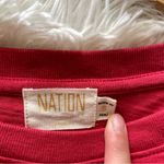 Nation Ltd  red ruffle long sleeve top Photo 1