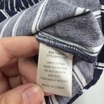 J.O.A. Top Womens‎ Small Blue White Off Shoulder Striped 100% Cotton Long Sleeve Photo 5