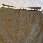 J.Crew Vintage 90s Size 8-10 Tan Wool Tweed Skirt Pencil Mini Knee Length Lined Photo 9
