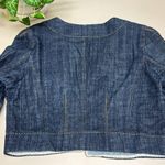 Loft Cropped Dark Denim Jacket 8p Photo 5