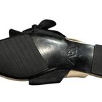 ZARA Black and Cream Mules with Bow Detail Photo 5