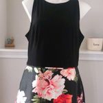 Slny Dress Fit & Flare Floral Skirt Ball Gown Black Red Maxi Plus Size 14 Photo 1