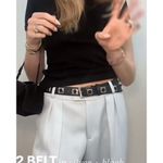 AUREUM Studded Belt in Black & Silver Medium/Large Womens Leather Photo 6