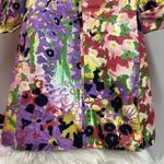 Elie Tahari  floral jacket‎ coat multicolor yellow purple snap front duster M C14 Photo 4