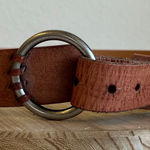 Brown Genuine Bonded Leather Wrap Round Silver Loop Stud Belt Size XL Photo 0