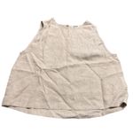 Madewell NWT Size Large or XS Linen Pleated Shell Top Oat Beige Tan Causal Beach Photo 1