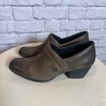 Born Brown Leather Slip On Mule Clog Shoes Women's 7 Photo 2