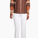 NWT Kobi Halperin Amy Printed Silk Blouse, Size L New w/Tag Retail $398 SOLD OUT Size L Photo 7