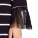 Beach lunch lounge adorable black dress with white striped design! Tulle… Photo 2