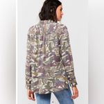 Velvet Heart Camo Button Down Shirt Bottom Ruffle Green S Photo 2